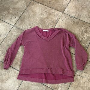 Altar'd State Red V-Neck Sweater